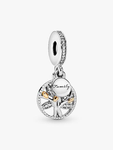 Charm colgante Árbol de familia reluciente