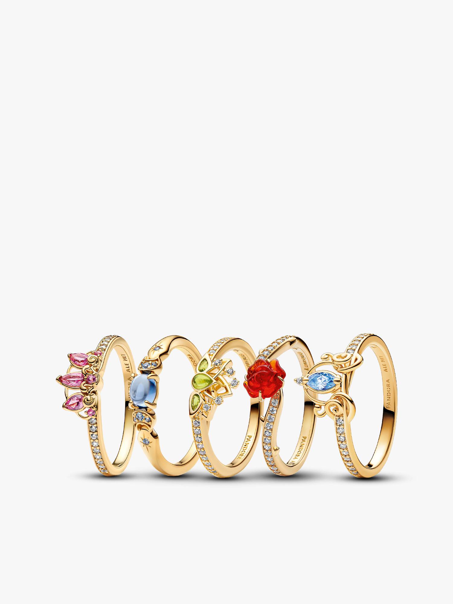 Set de Anillos Princesa en Dorado