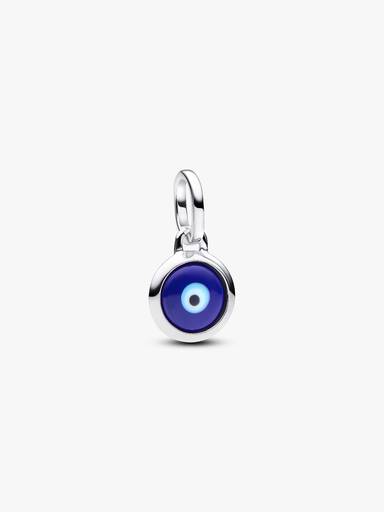 Mini charm colgante grabable Mal de Ojo de Cristal Murano