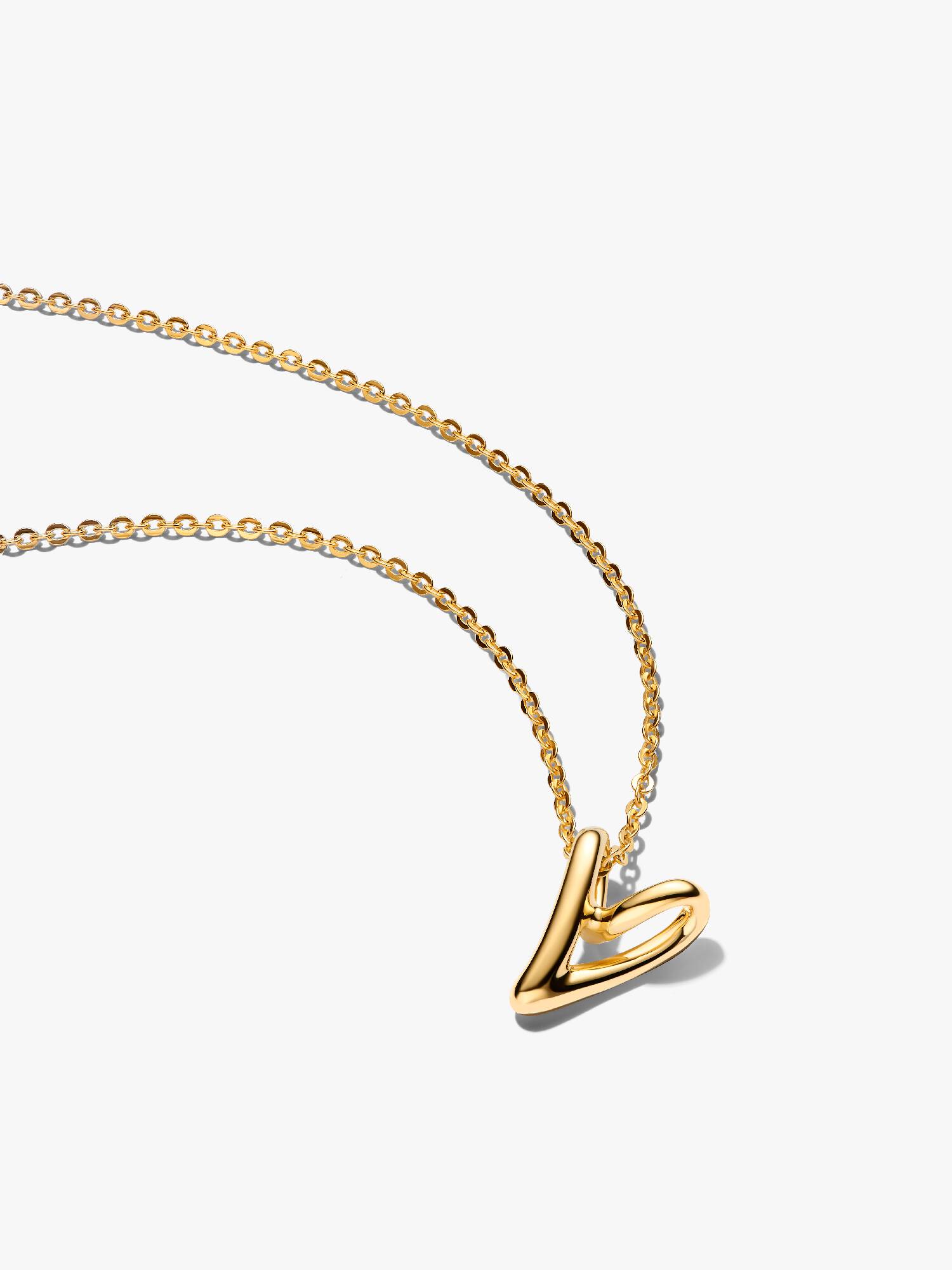Collar con colgante pequeño Corazón con forma orgánica