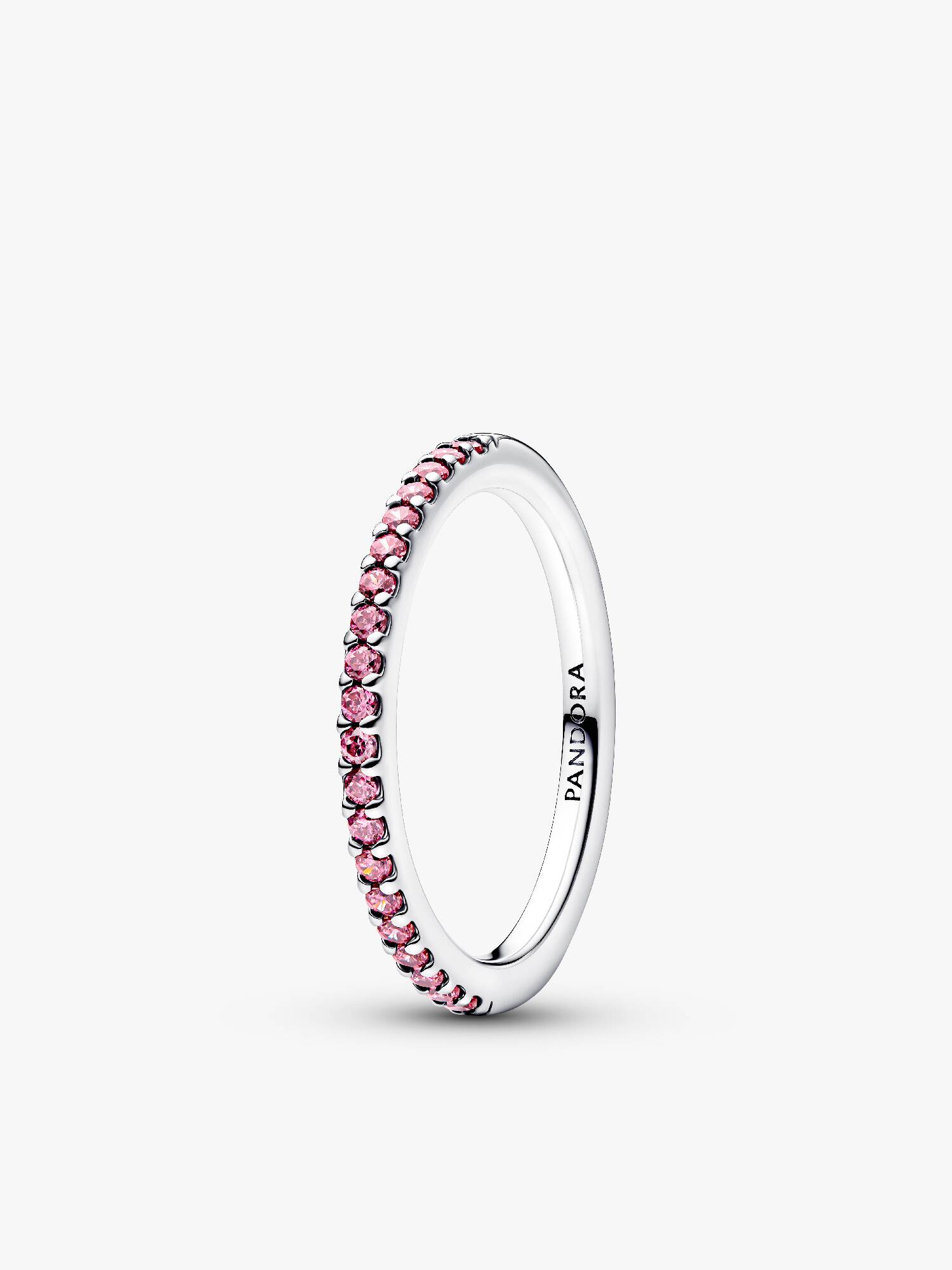 Anillo Banda Rosa Brillante