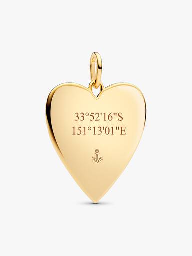 Colgante Placa grabable grande en forma de corazón