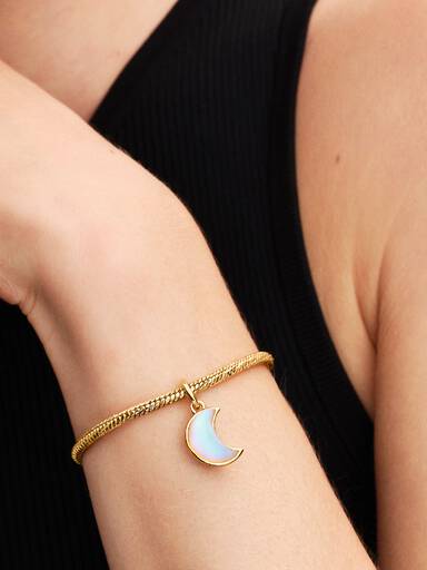 Charm colgante Luna creciente reluciente
