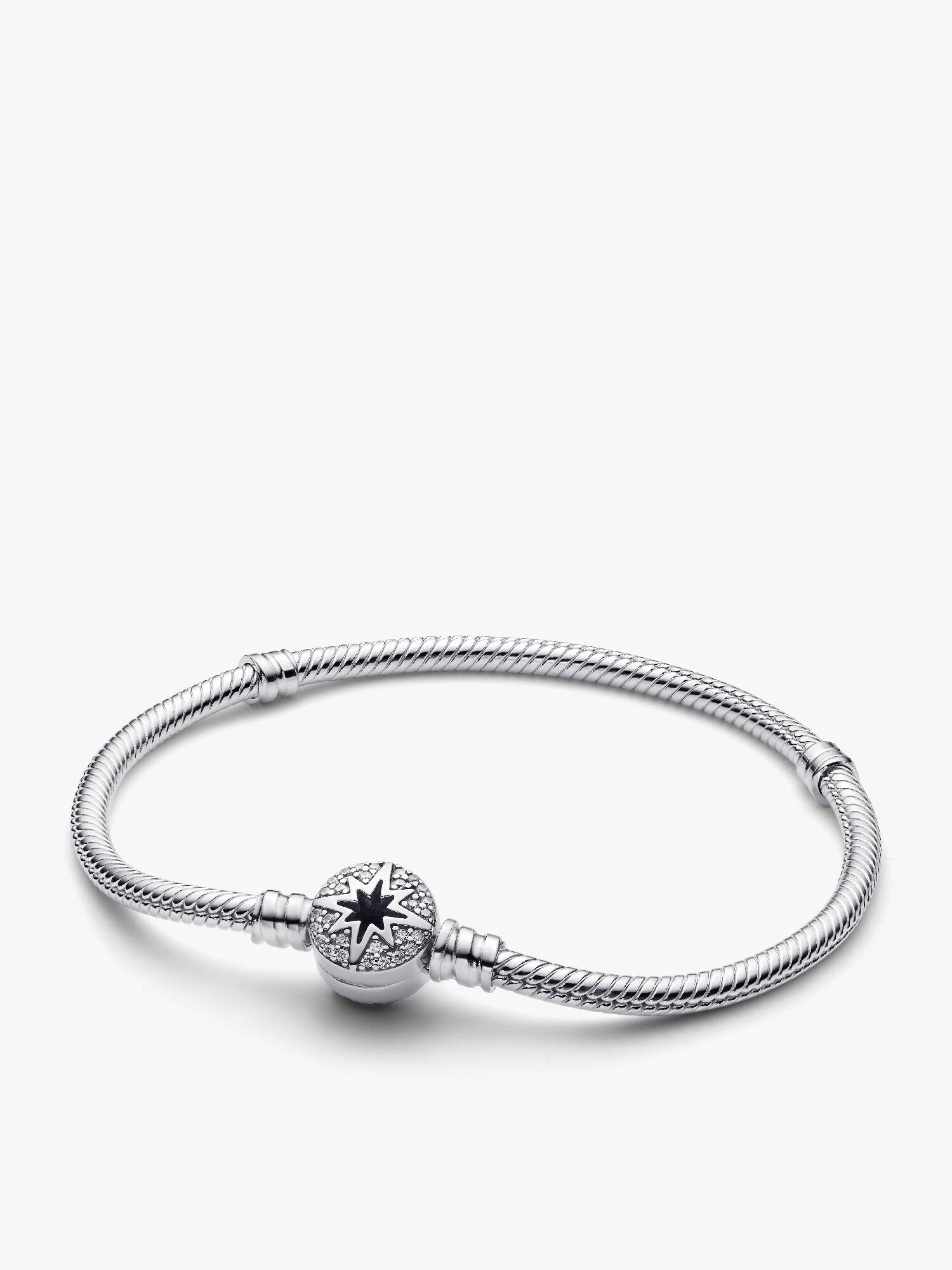 Brazalete cadena de serpiente con broche estrella polar