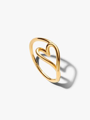 Anillo pequeño Corazón con forma orgánica