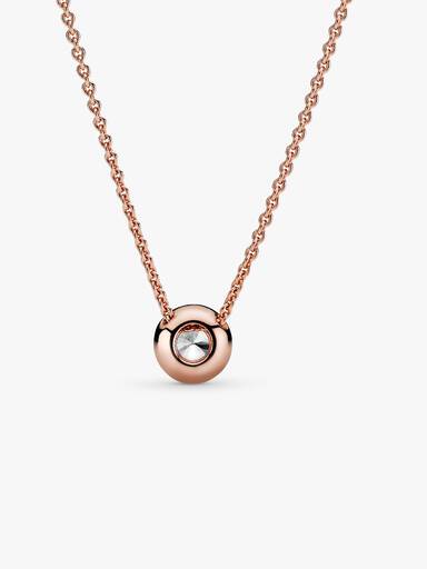Collar con halo redondo brillante
