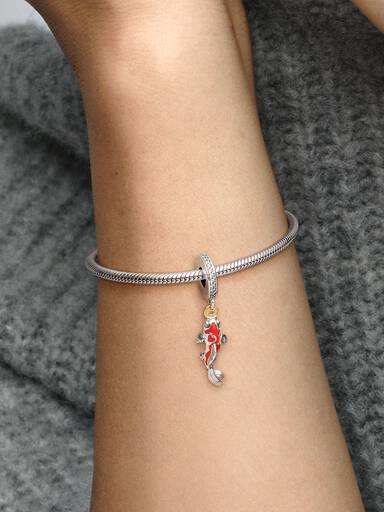 Charm Colgante Carpa De La Buena Suerte Dos Tonos