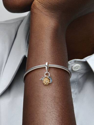 Charm Colgante doble de dos tonos Celestial