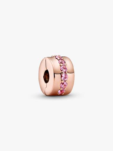 Charm de Clip Filas Brillantes Rosa