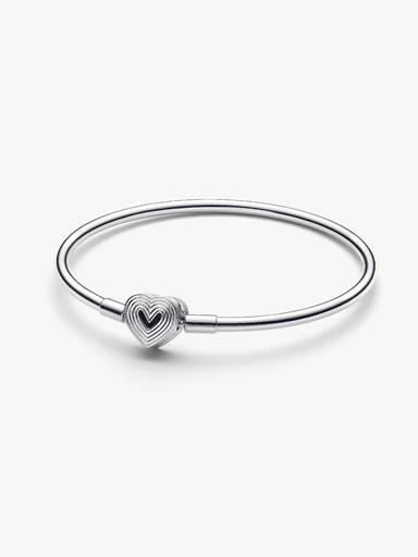 brazalete Rígida Cierre Corazón Radiante