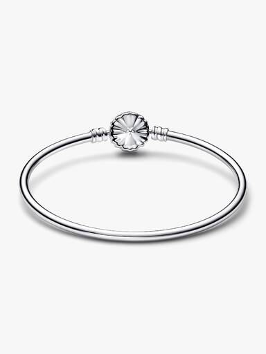 Brazalete Pandora Moments con Cierre Copo de Nieve Brillante Plata Esterlina