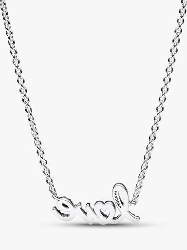 Collar Love Escrito a Mano Brillante