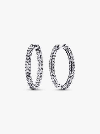 Aretes de aro Hilera de pavé Pandora Timeless