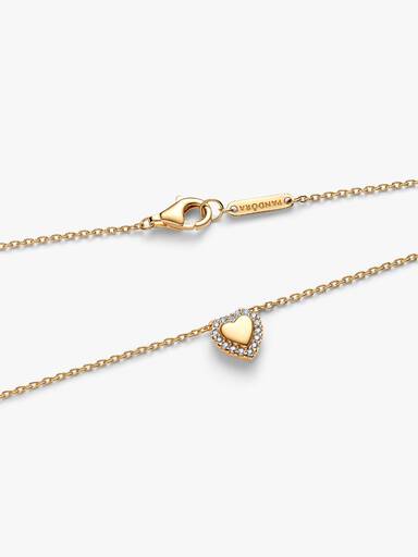 Collar Collier Corazón grabable con aro