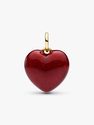 Charm colgante Corazón Acolchado rojo
