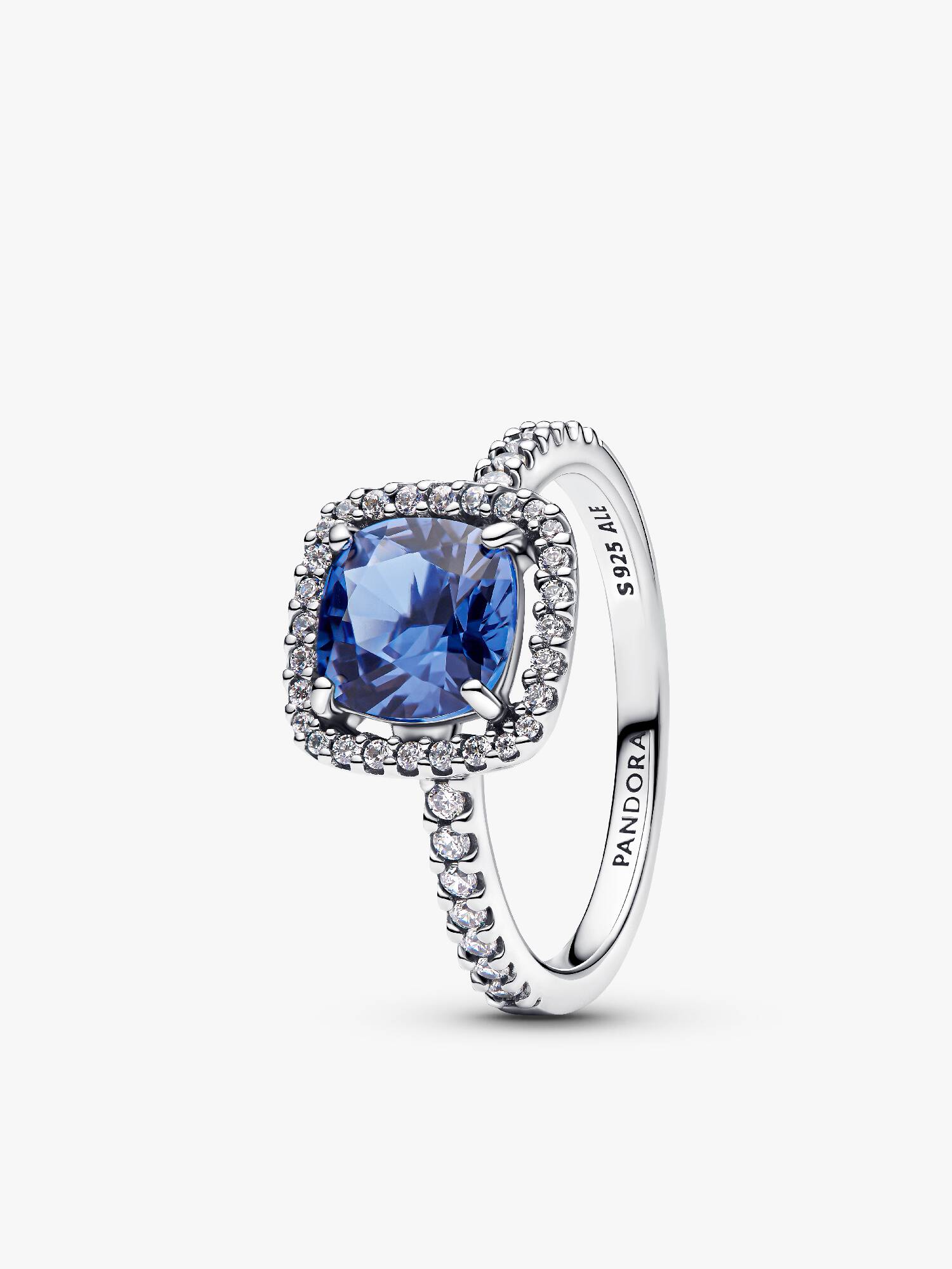 Anillo de impacto Halo azul cuadrado brillante