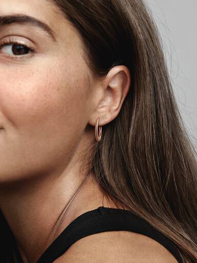 Aretes de aro para charms Pandora Moments