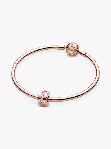 Charm de Clip Filas Brillantes Rosa
