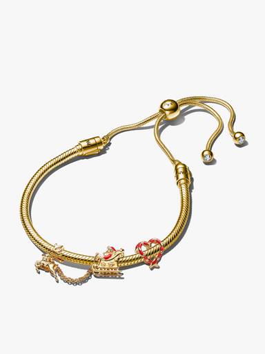 Brazalete con charms del trineo de Santa Claus