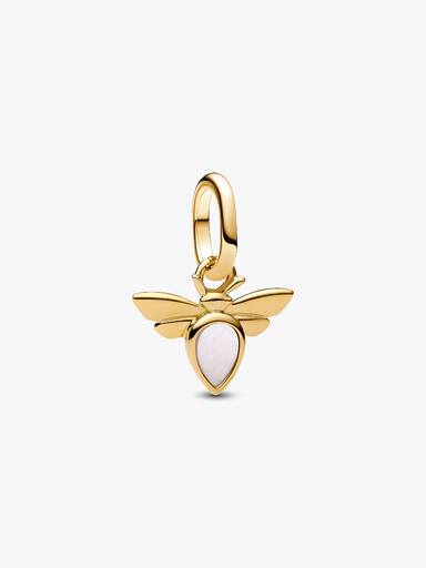 Mini Charm Colgante Abeja Blanca