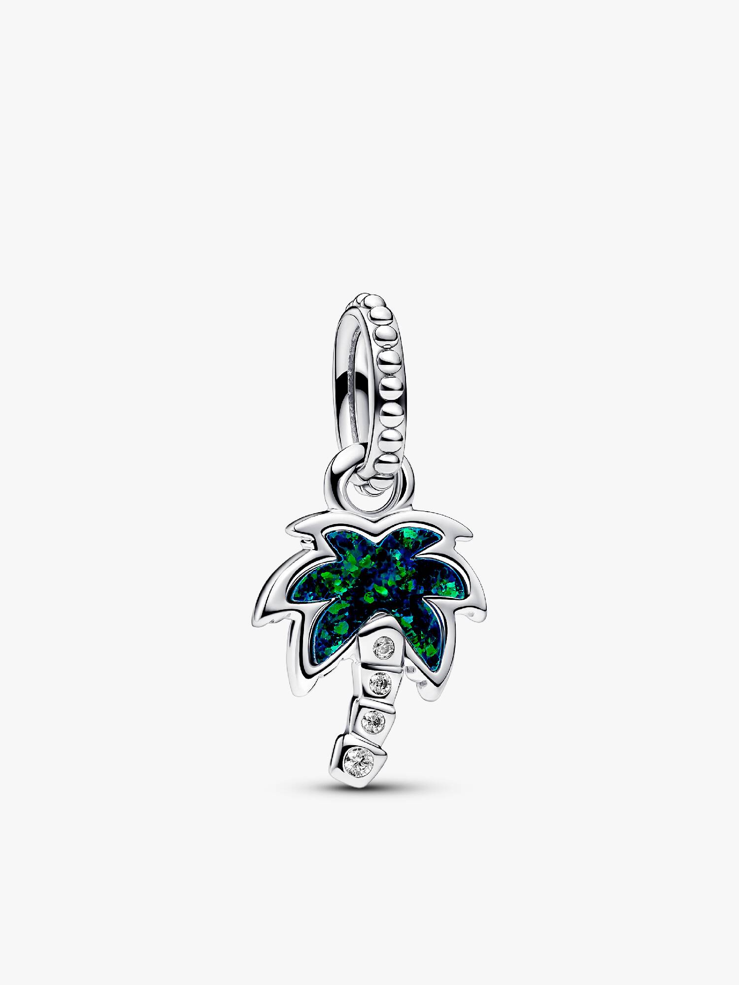 Charm Colgante Palmera Verde Opalescente