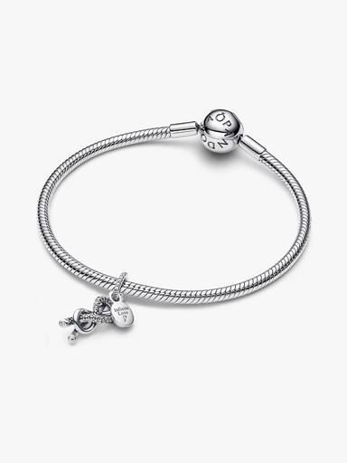 Charm Colgante Nudo Infinito y Pavé
