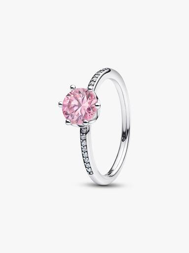 Anillo Corona deslumbrante rosa