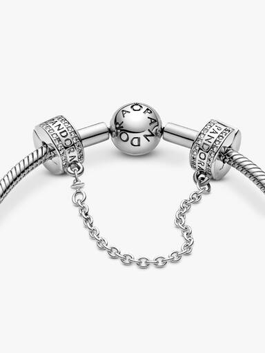Cadena de seguridad con charm sujetador con logo