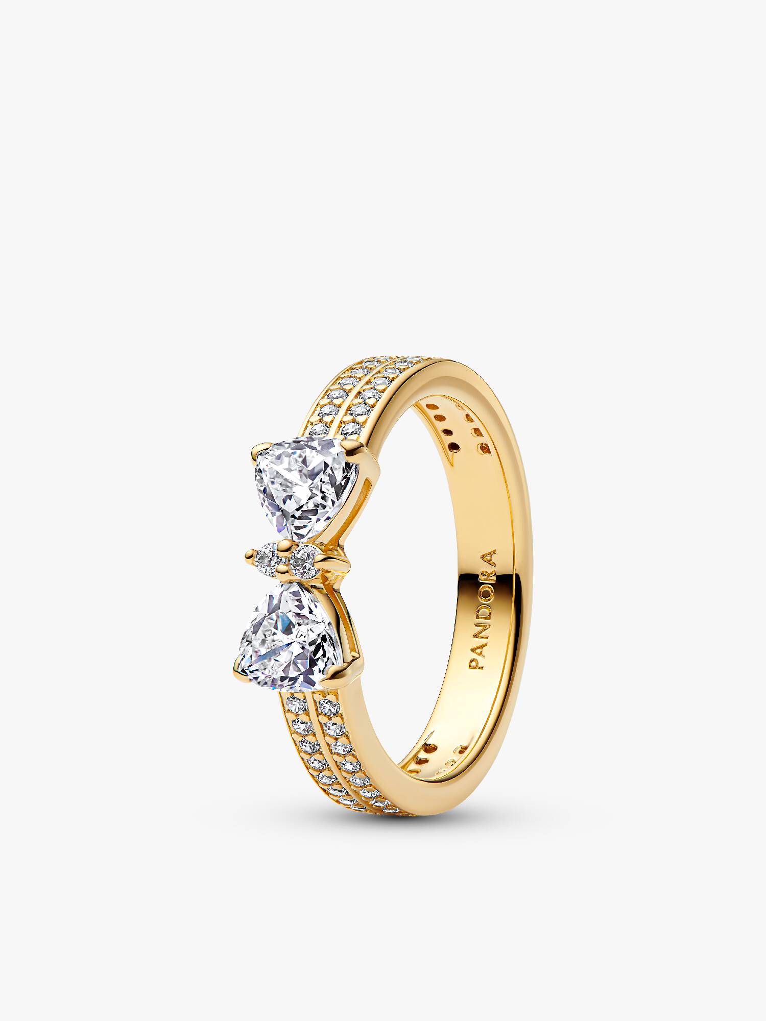 Anillo Doble Fila Moño Brillante