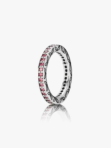 Anillo de plata de ley, circonita cúbica