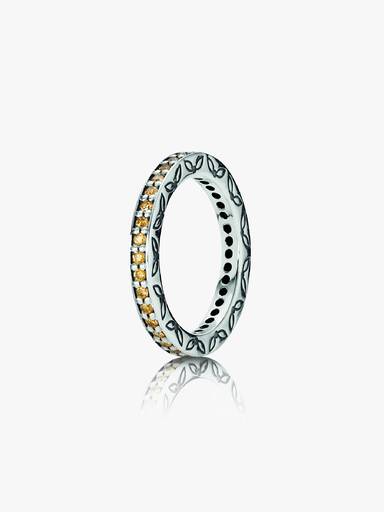 Anillo de plata de ley, circonita cúbica