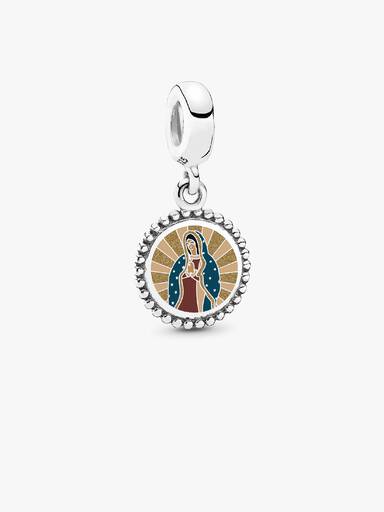 Charm Colgante Virgen de Guadalupe fondo dorado