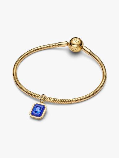 Charm Colgante Hexágono Azul Celestial