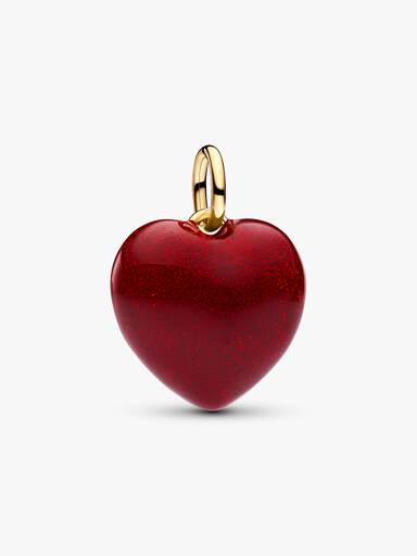 Charm colgante Corazón Acolchado rojo