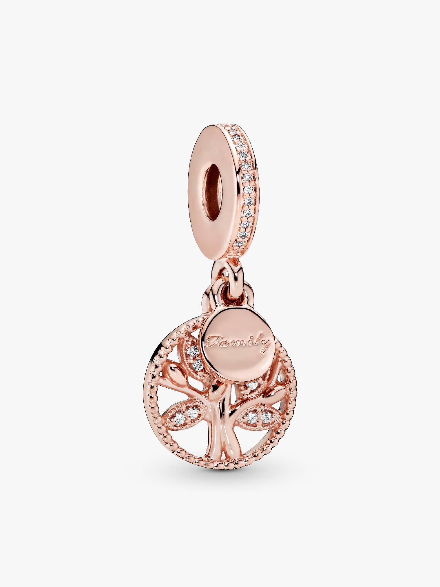 Charm colgante Árbol de familia reluciente