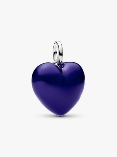 Charm colgante Corazón Acolchado Azul