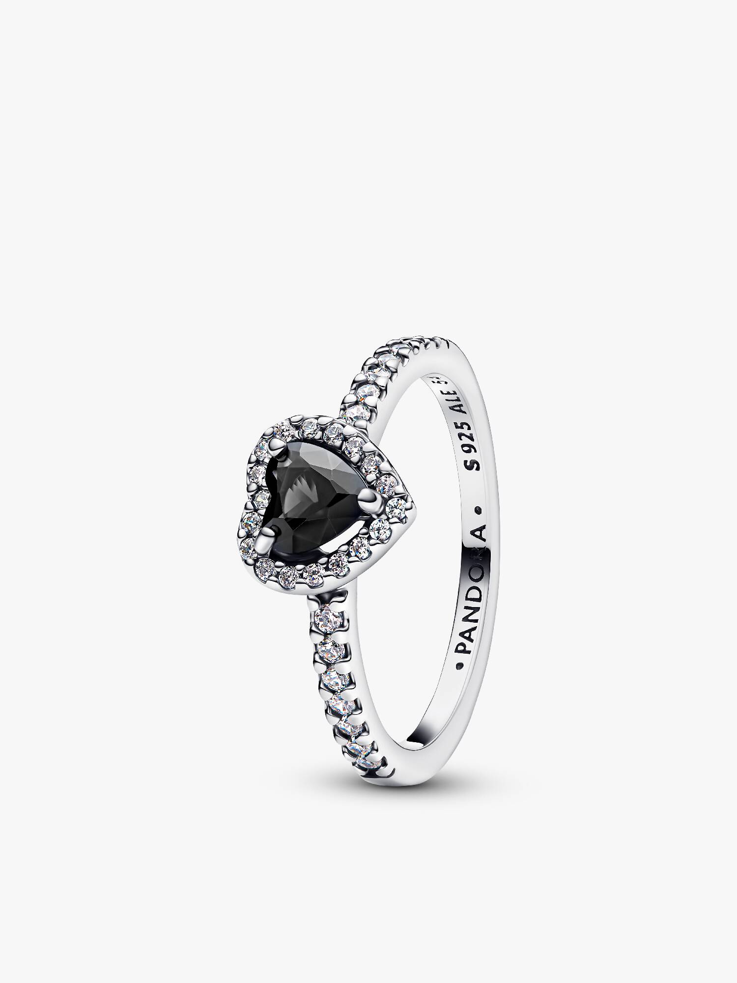 Anillo Corazón Negro Elevado