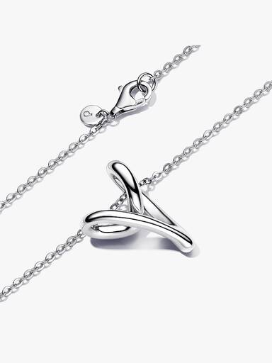 Collar con colgante corazón con forma orgánica