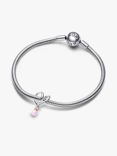 Charm Corazón de Mamá Envuelto en Dos Tonos