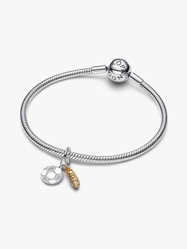 Charm colgante doble tenis de fútbol
