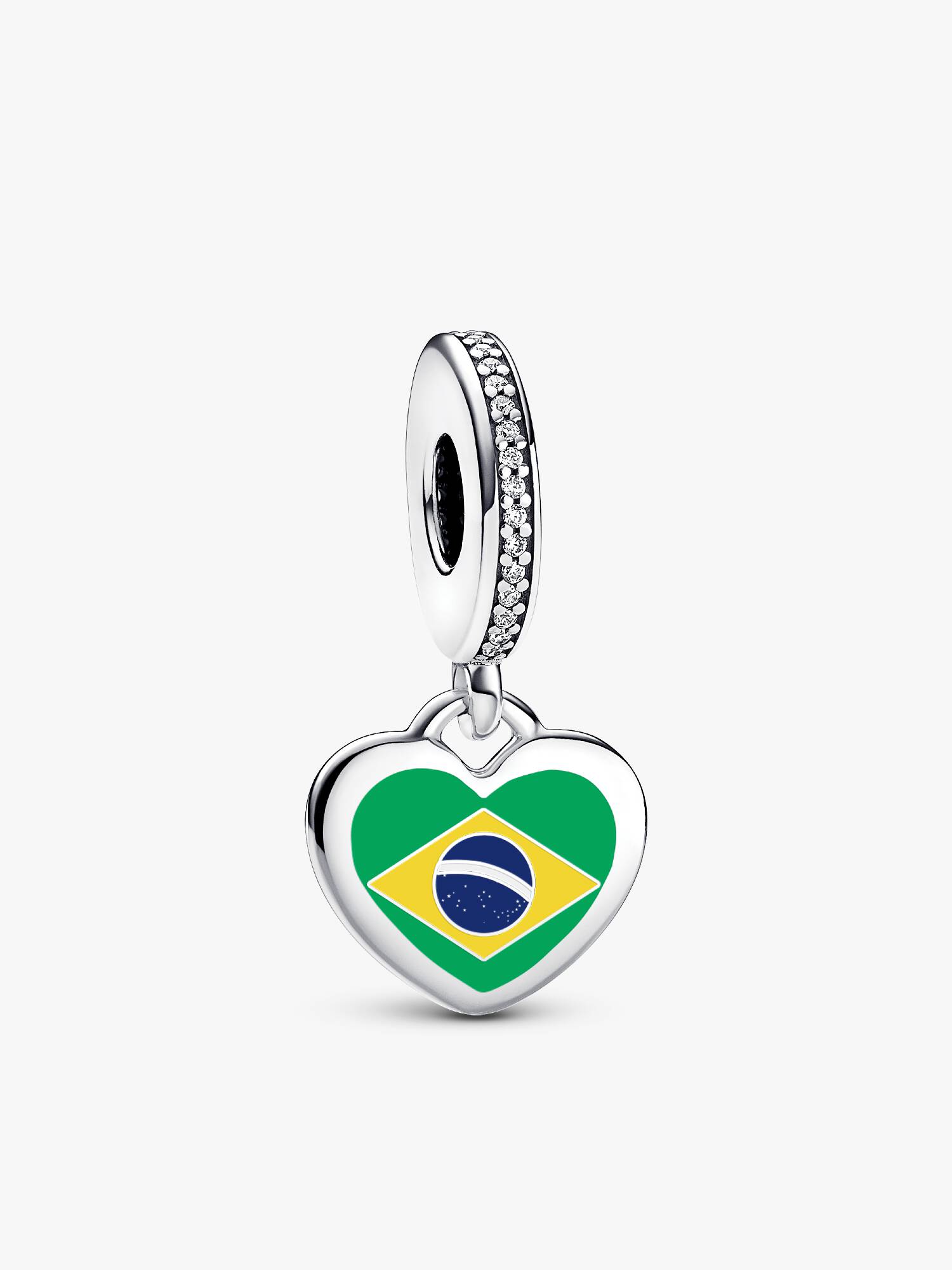 Charm Bandera Brasil en corazon