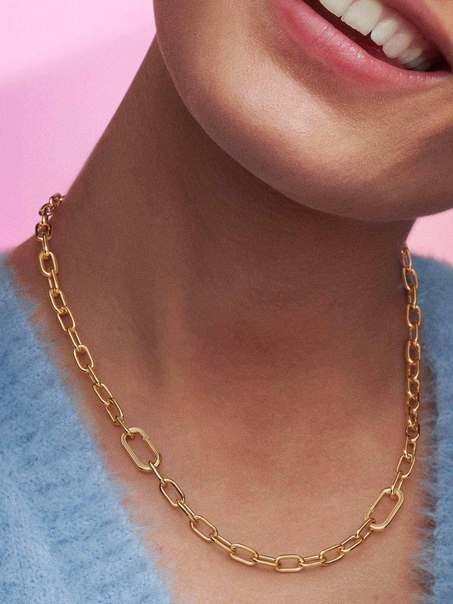 Collar de cadena de eslabones pequeños de Pandora ME