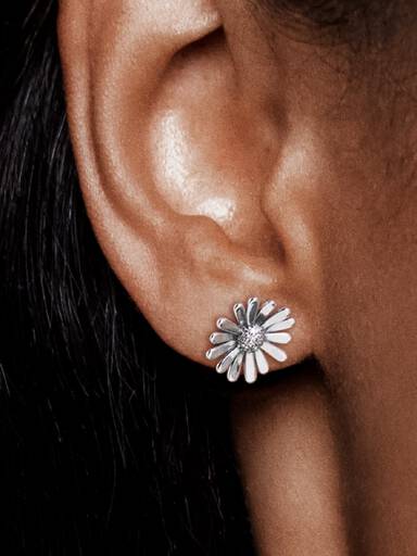 Pendientes de Botón Margaritas