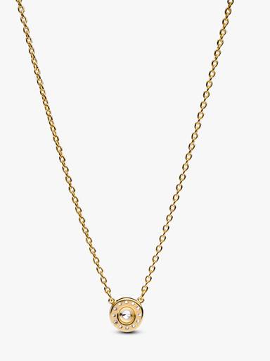 Collar con Colgante Halo Redondo en Pavé
