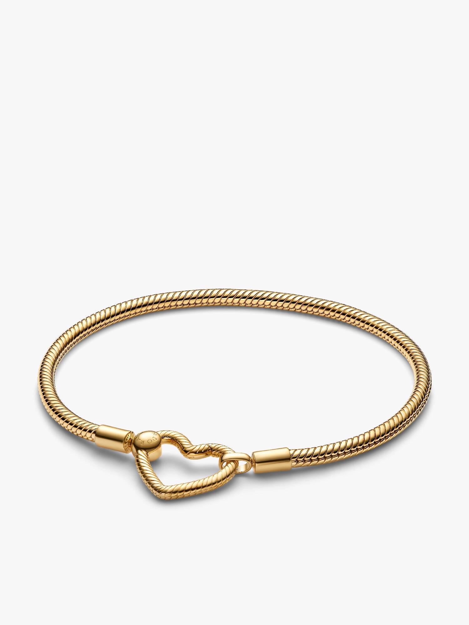 Brazalete de cadena tipo serpiente con cierre de corazón