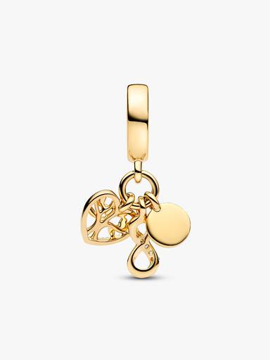 Charm Colgante de familia triple Infinito