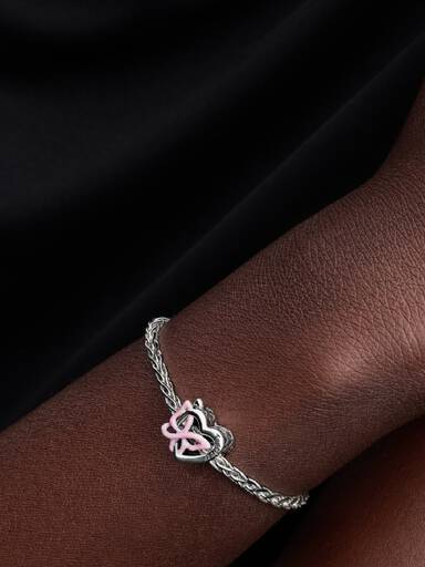 Charm Corazón y mariposa entrelazados