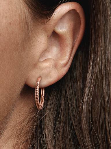 Aretes de aro para charms Pandora Moments