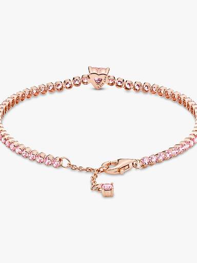 Brazalete de tenis Corazón reluciente