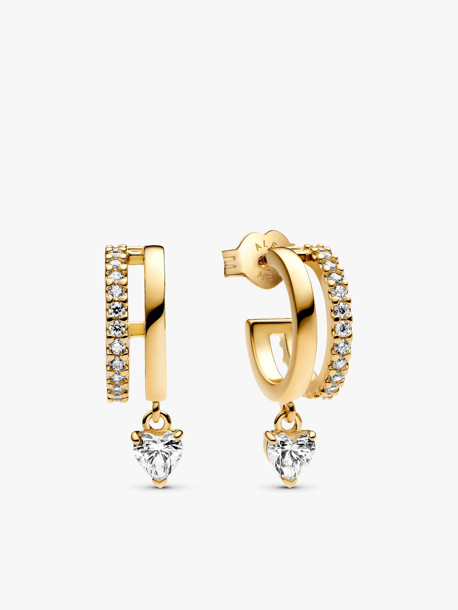 Aretes de aro Corazón Colgante